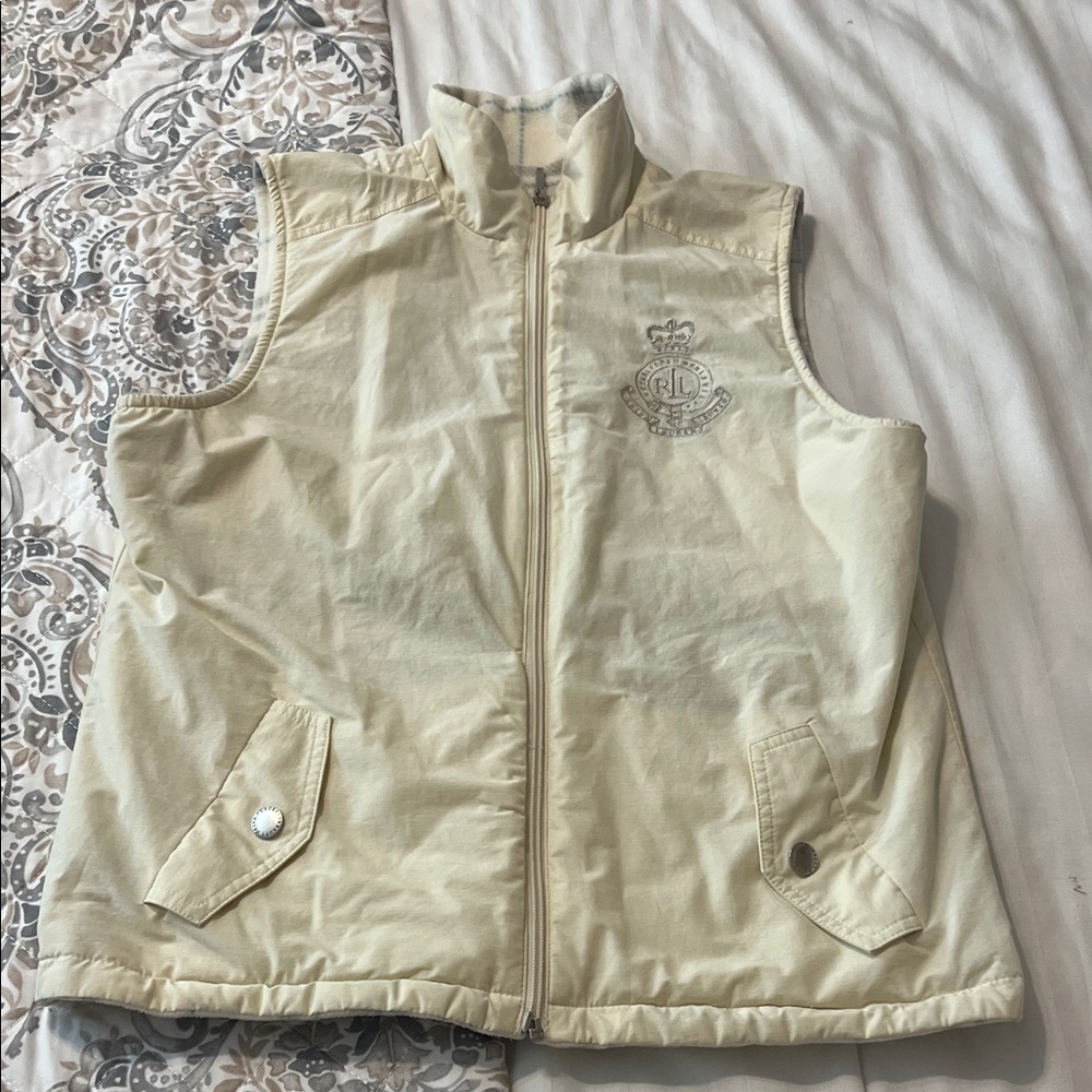 Polo by Ralph Lauren Beige Sleeveless Reversible Vest
